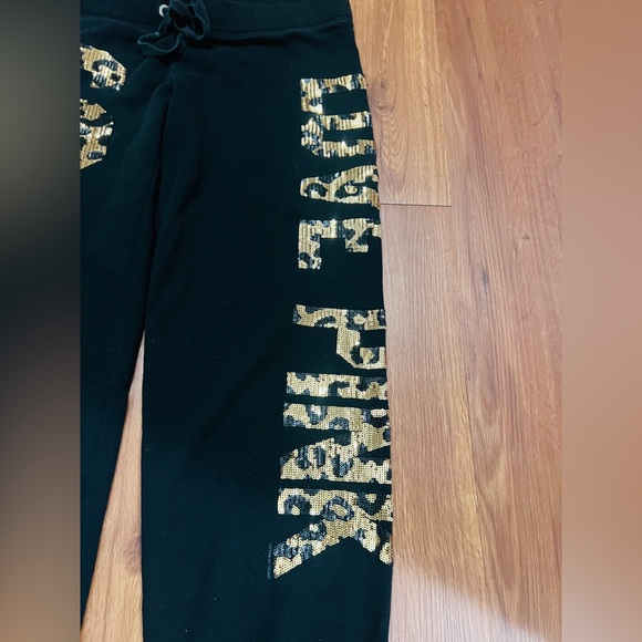 PINK Victoria's Secret 86 leopard bling hoodie / Sweatpants vintage outfit S - Picture 13 of 15